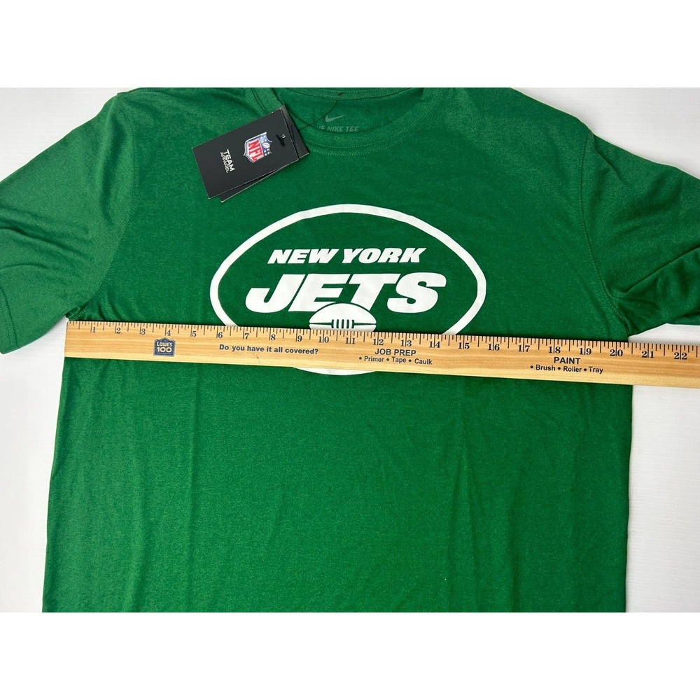Nike NFL New York Jets Graphic Tee Logo Dri-Fit Mens Size Large Green Shirt - Picture 4 of 8